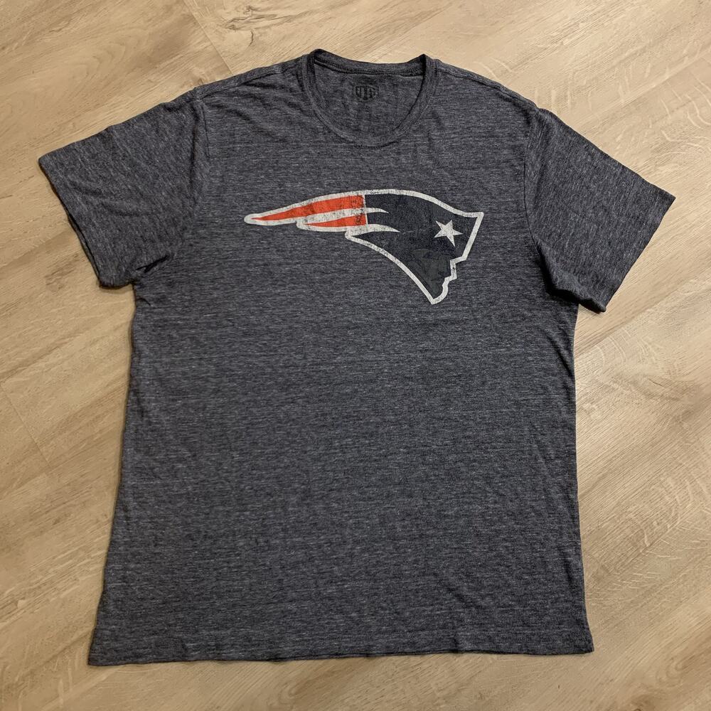 NFL OTS New England Patriots T-Shirt Men's Large L Gray Old Time Sports Football